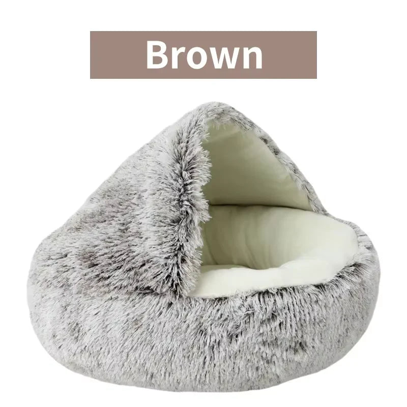 Winter Plush Pet bed for small dogs and cats