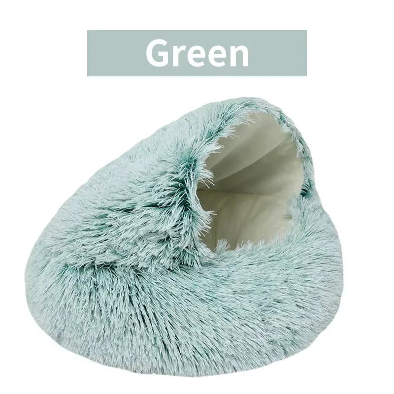 Winter Plush Pet bed for small dogs and cats