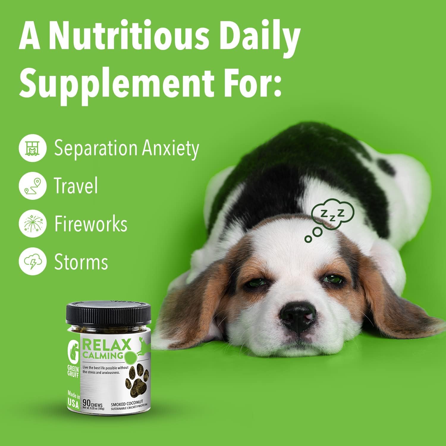 Natural Calming Chews for Dogs separation anxiety