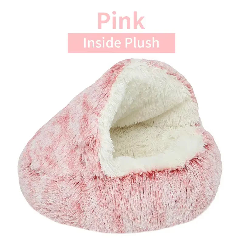 Winter Plush Pet bed for small dogs and cats