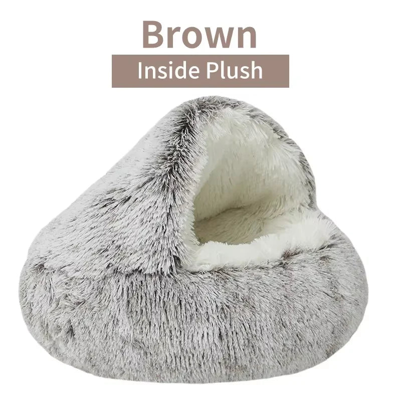 Winter Plush Pet bed for small dogs and cats