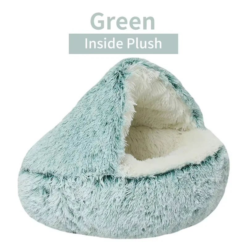 Winter Plush Pet bed for small dogs and cats