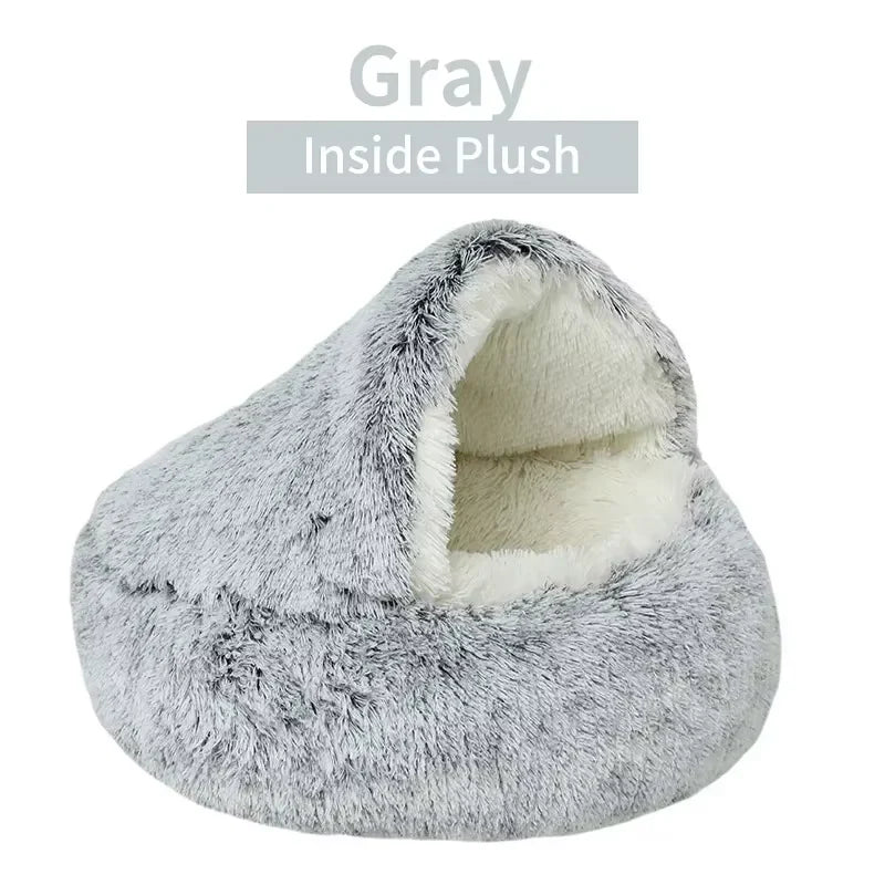 Winter Plush Pet bed for small dogs and cats