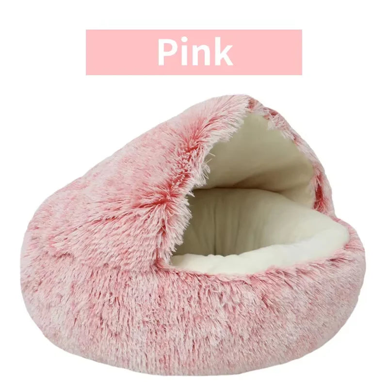 Winter Plush Pet bed for small dogs and cats